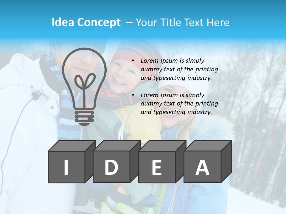 Family Ice Skating PowerPoint Template