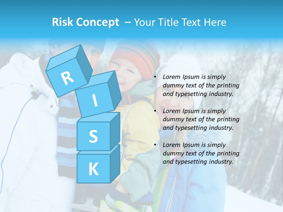 Family Ice Skating PowerPoint Template