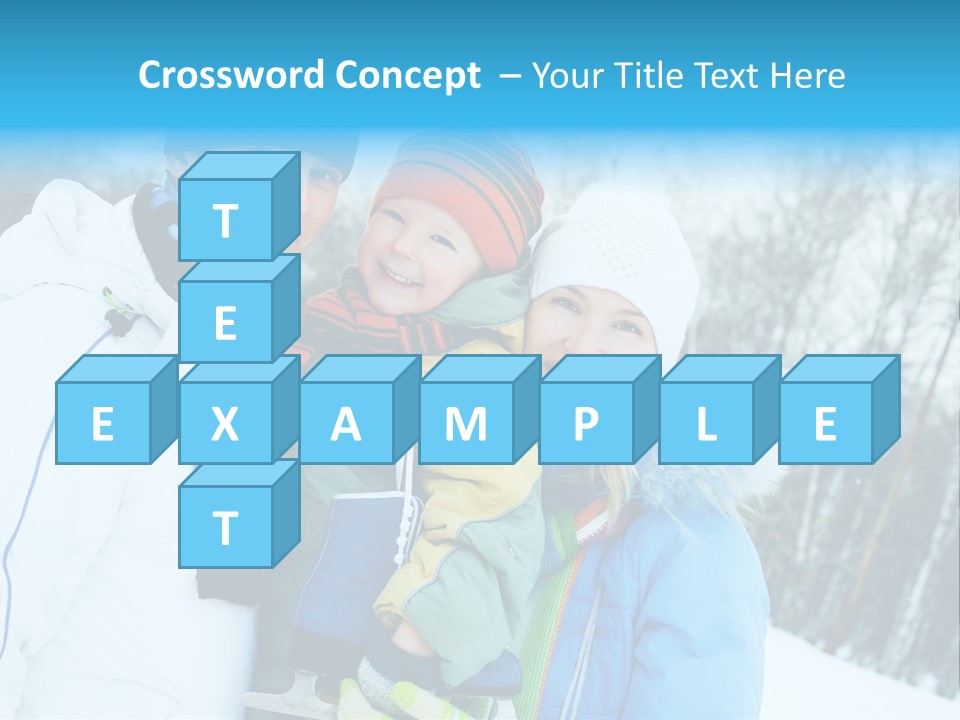 Family Ice Skating PowerPoint Template