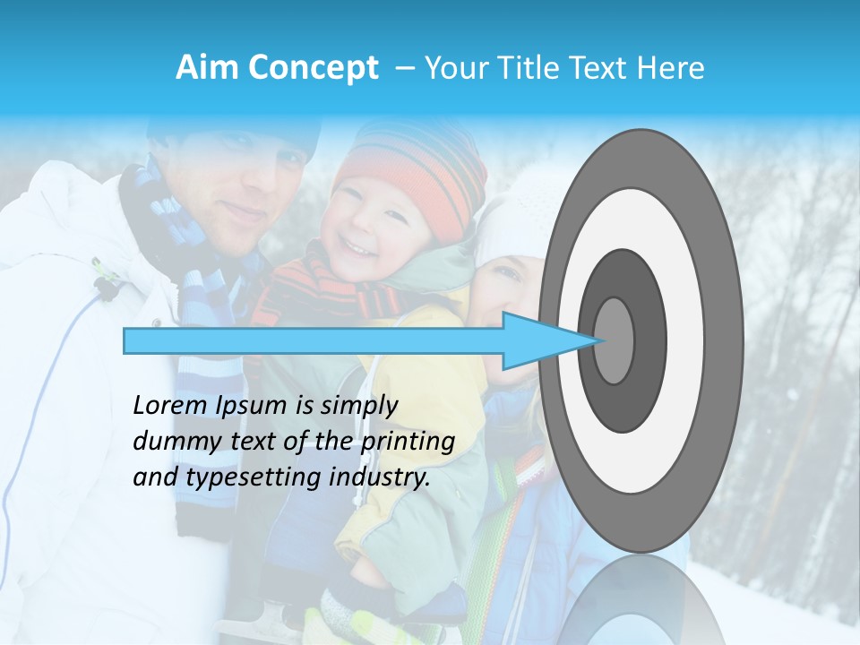 Family Ice Skating PowerPoint Template