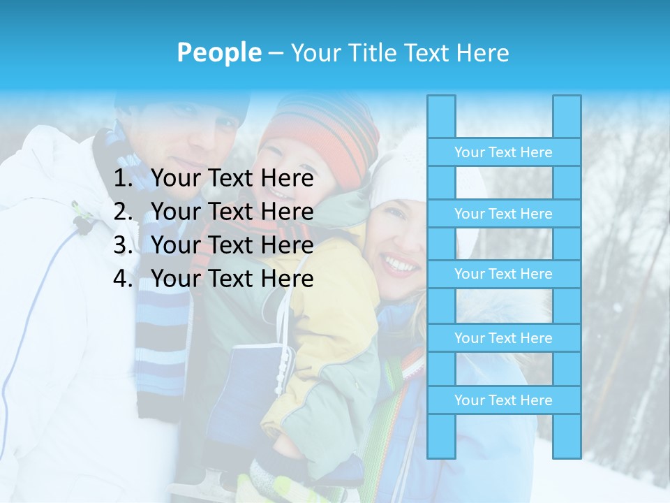Family Ice Skating PowerPoint Template