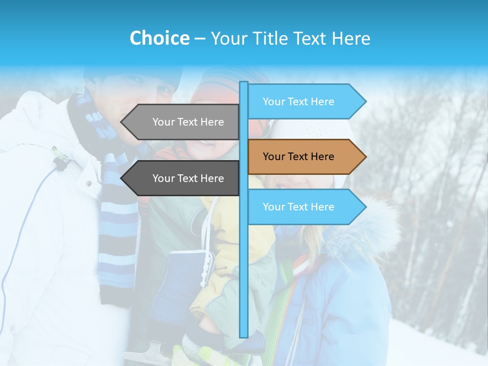 Family Ice Skating PowerPoint Template