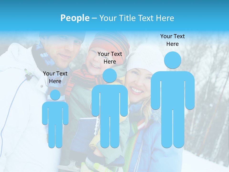 Family Ice Skating PowerPoint Template