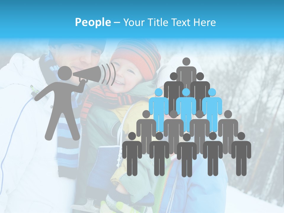 Family Ice Skating PowerPoint Template