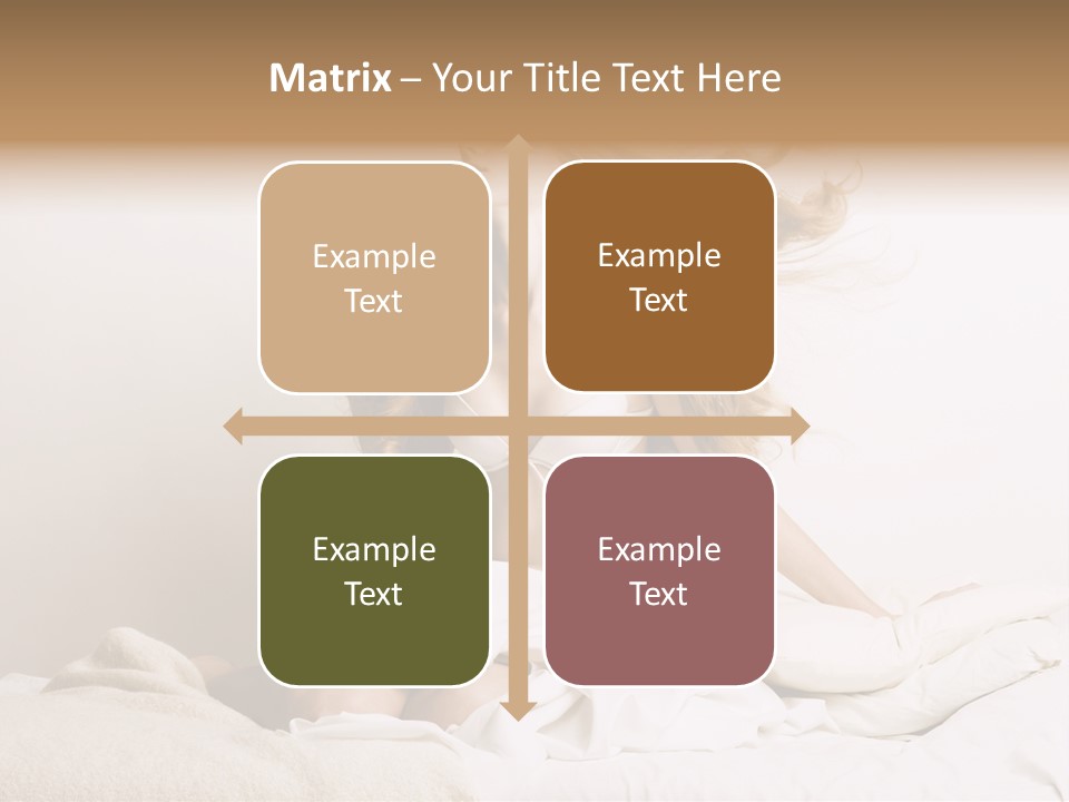 Woman With Woman In Bed PowerPoint Template