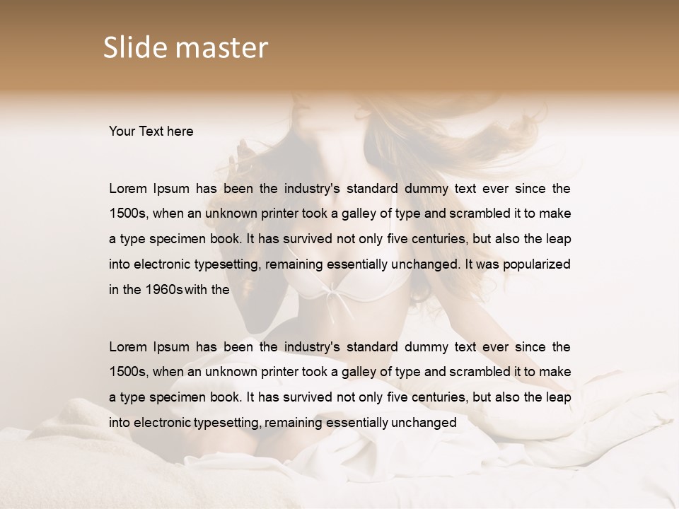 Woman With Woman In Bed PowerPoint Template