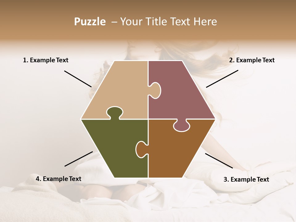 Woman With Woman In Bed PowerPoint Template