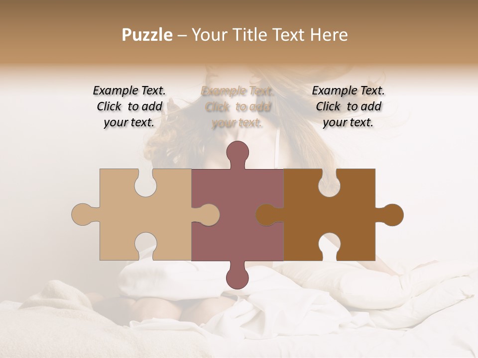 Woman With Woman In Bed PowerPoint Template