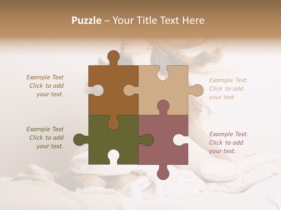 Woman With Woman In Bed PowerPoint Template