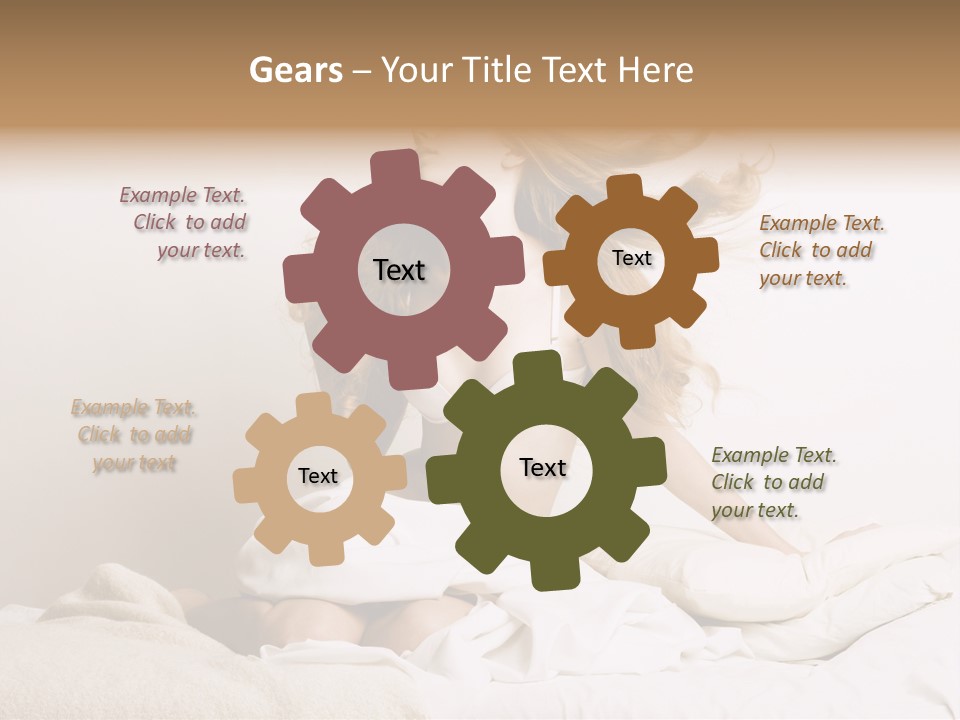 Woman With Woman In Bed PowerPoint Template