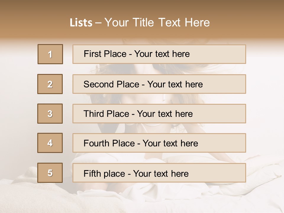 Woman With Woman In Bed PowerPoint Template