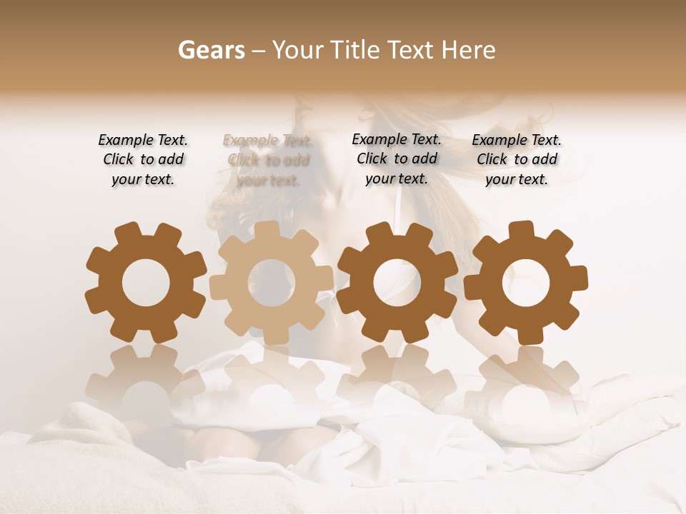 Woman With Woman In Bed PowerPoint Template