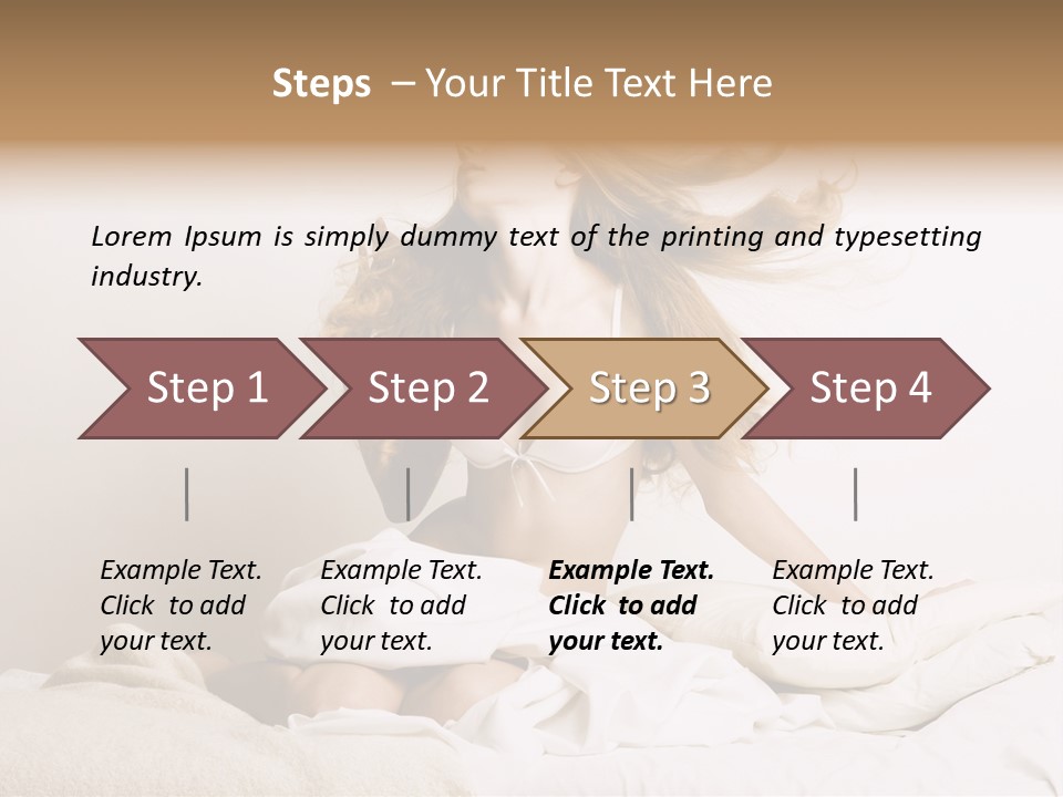 Woman With Woman In Bed PowerPoint Template