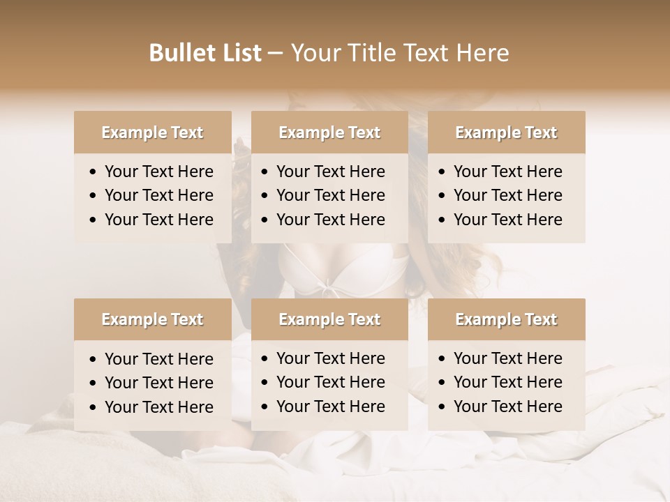 Woman With Woman In Bed PowerPoint Template