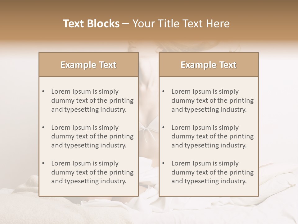 Woman With Woman In Bed PowerPoint Template