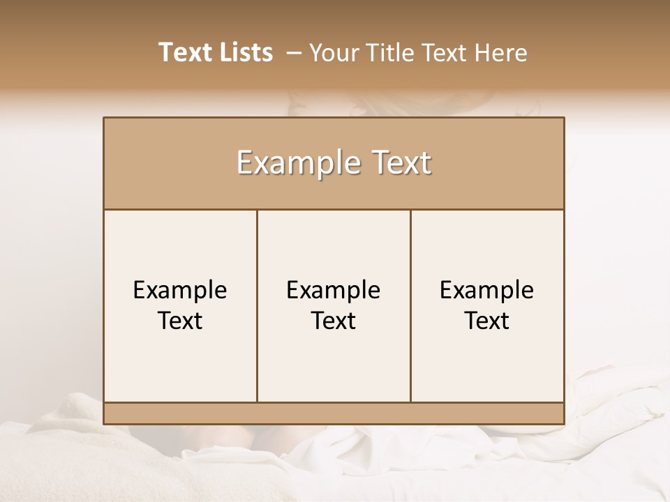 Woman With Woman In Bed PowerPoint Template