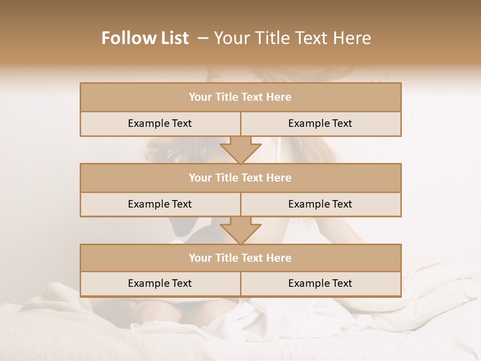 Woman With Woman In Bed PowerPoint Template