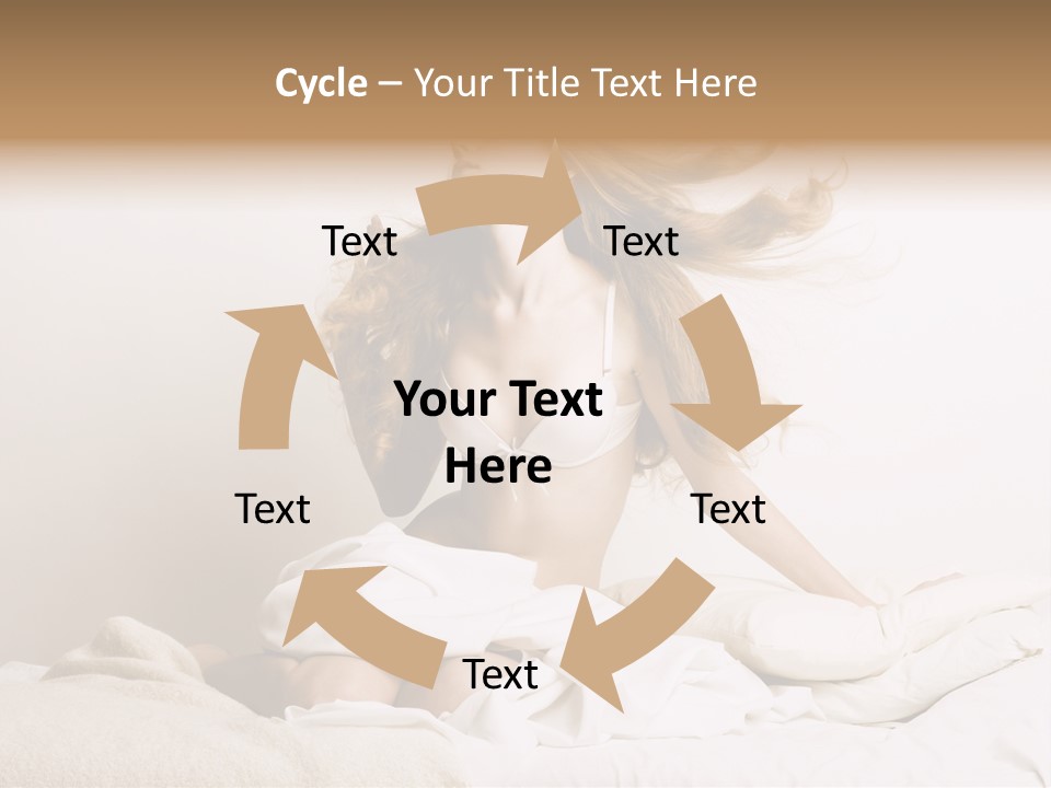 Woman With Woman In Bed PowerPoint Template