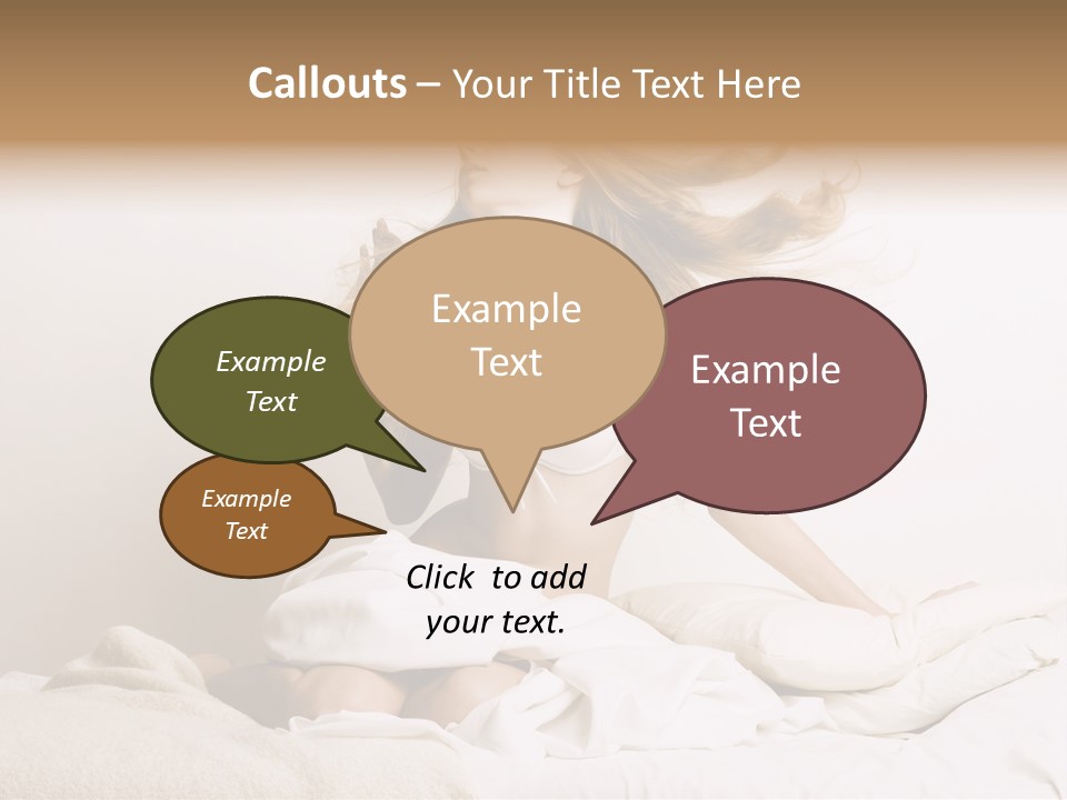 Woman With Woman In Bed PowerPoint Template