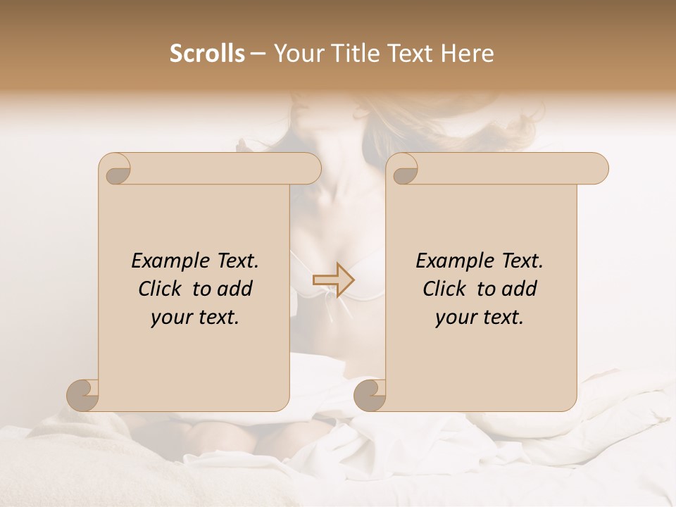 Woman With Woman In Bed PowerPoint Template