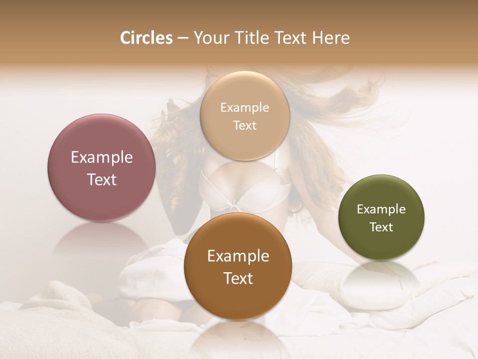 Woman With Woman In Bed PowerPoint Template