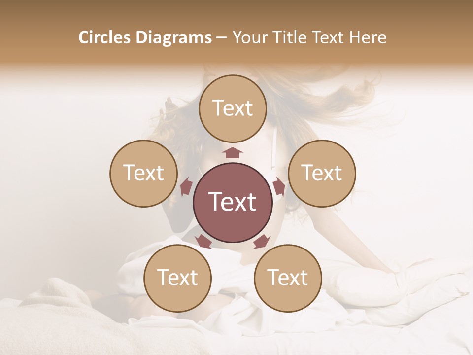 Woman With Woman In Bed PowerPoint Template