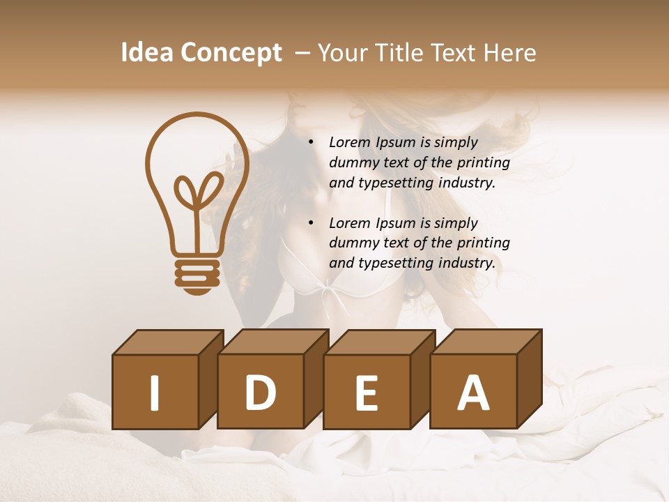 Woman With Woman In Bed PowerPoint Template