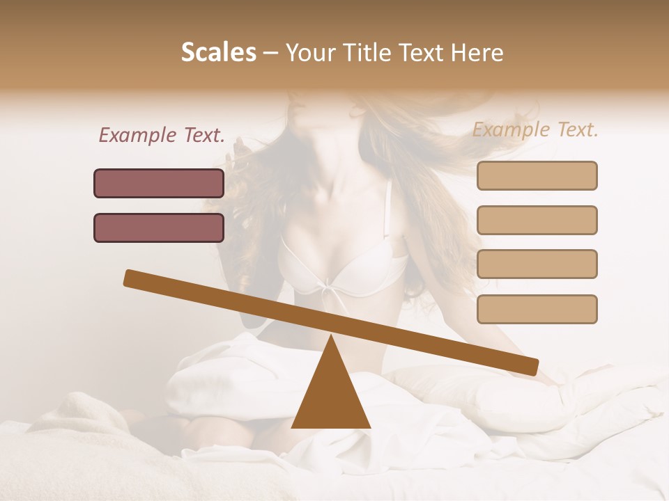 Woman With Woman In Bed PowerPoint Template