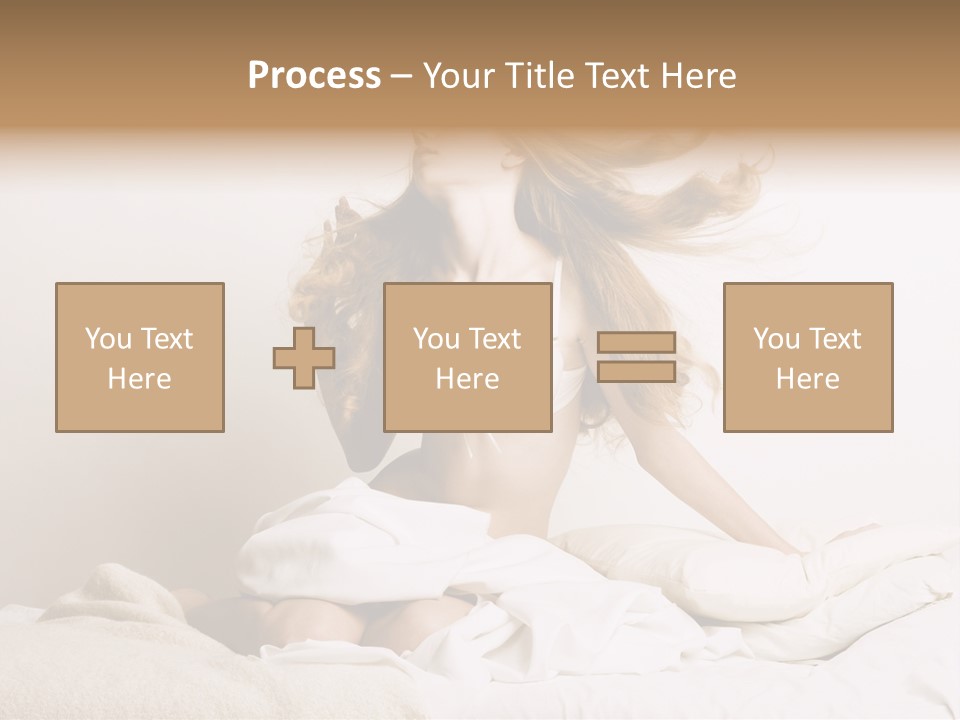 Woman With Woman In Bed PowerPoint Template