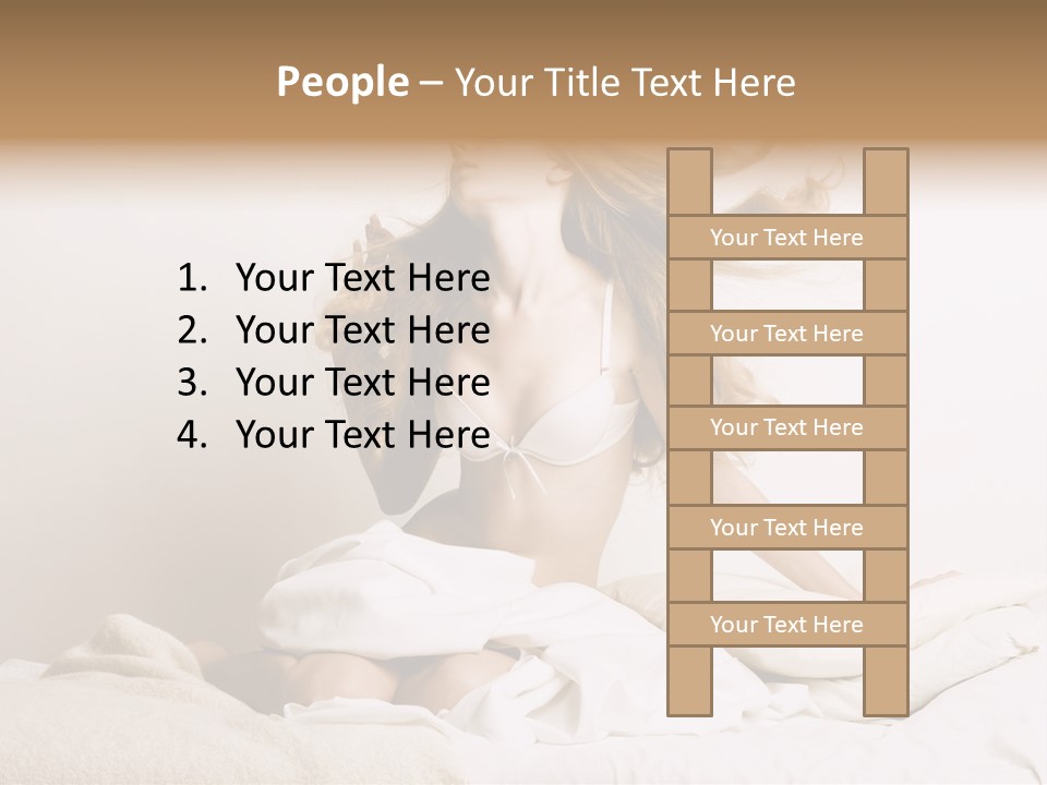 Woman With Woman In Bed PowerPoint Template