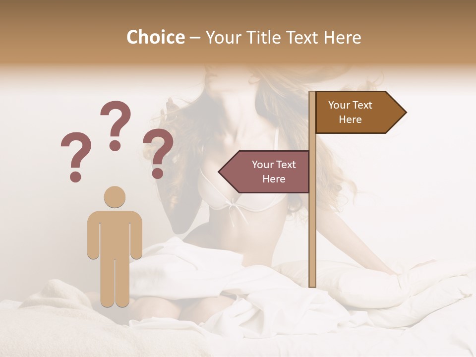 Woman With Woman In Bed PowerPoint Template