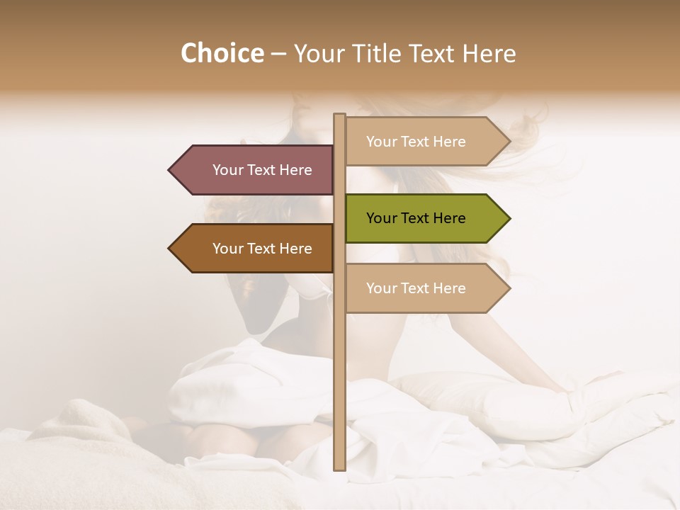 Woman With Woman In Bed PowerPoint Template