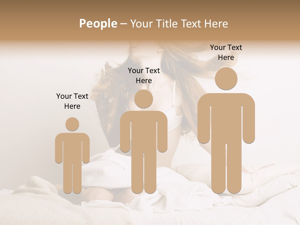 Woman With Woman In Bed PowerPoint Template