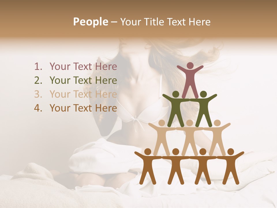 Woman With Woman In Bed PowerPoint Template