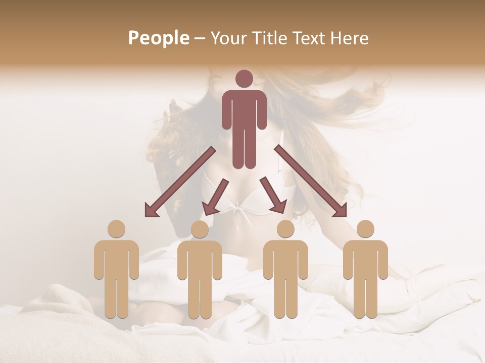 Woman With Woman In Bed PowerPoint Template