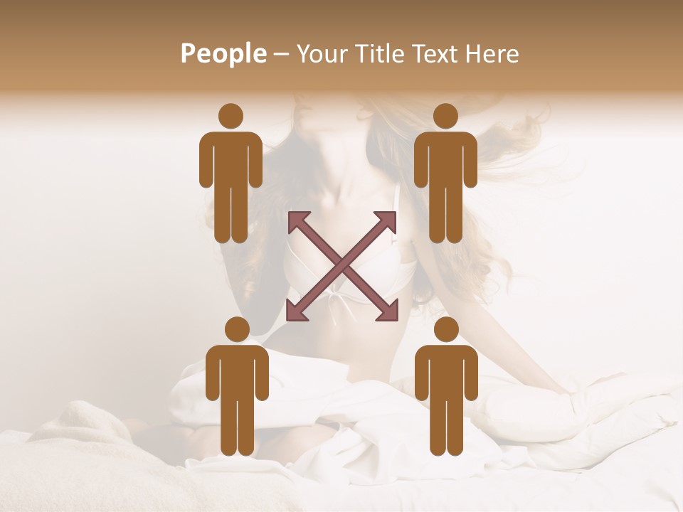 Woman With Woman In Bed PowerPoint Template