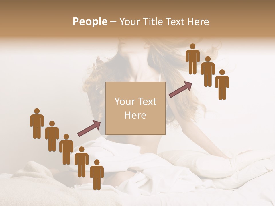 Woman With Woman In Bed PowerPoint Template
