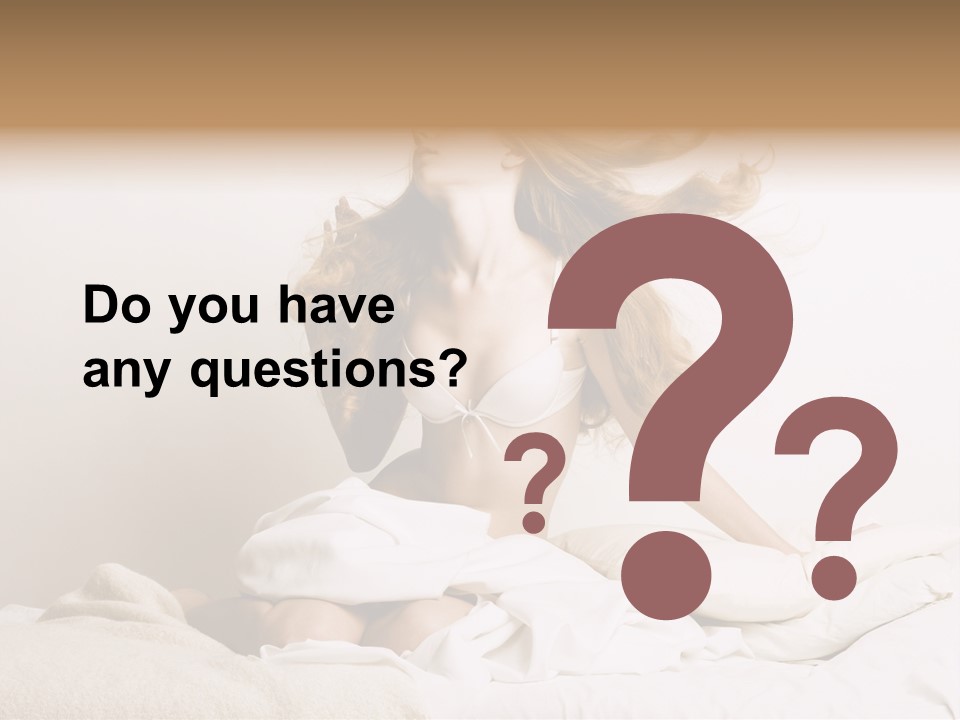 Woman With Woman In Bed PowerPoint Template