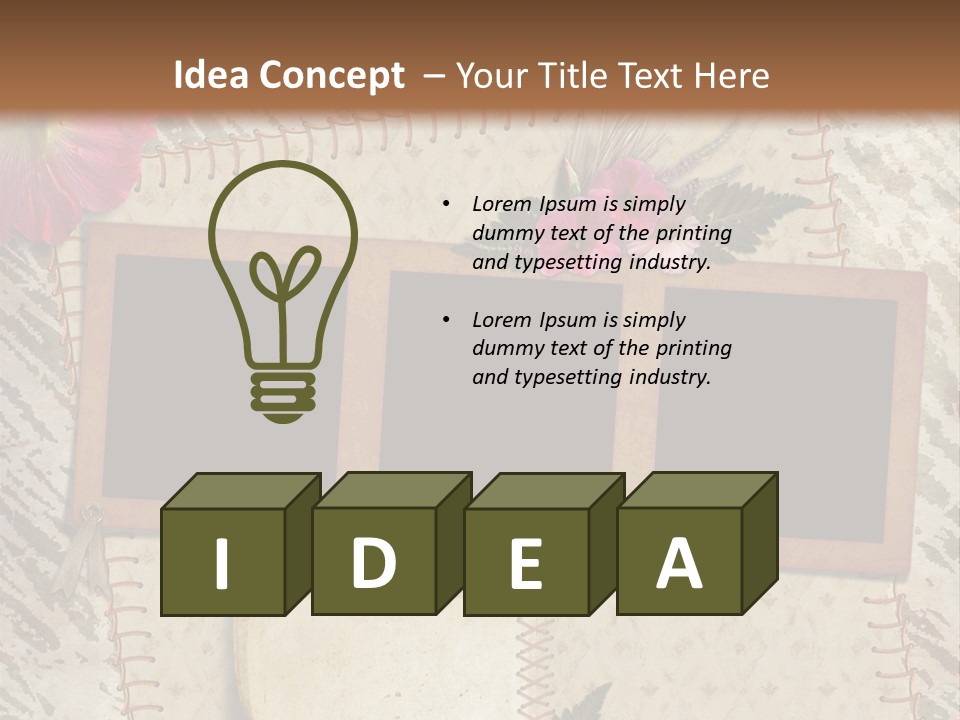 Album Photo Frame PowerPoint Template