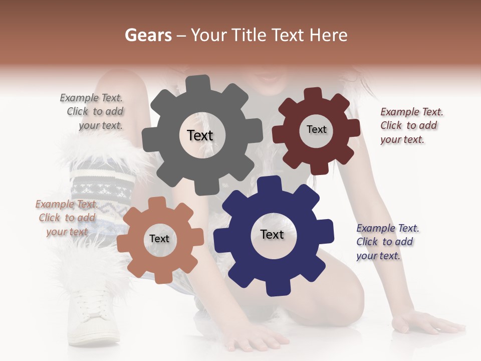 Snowflake Young Cold PowerPoint Template