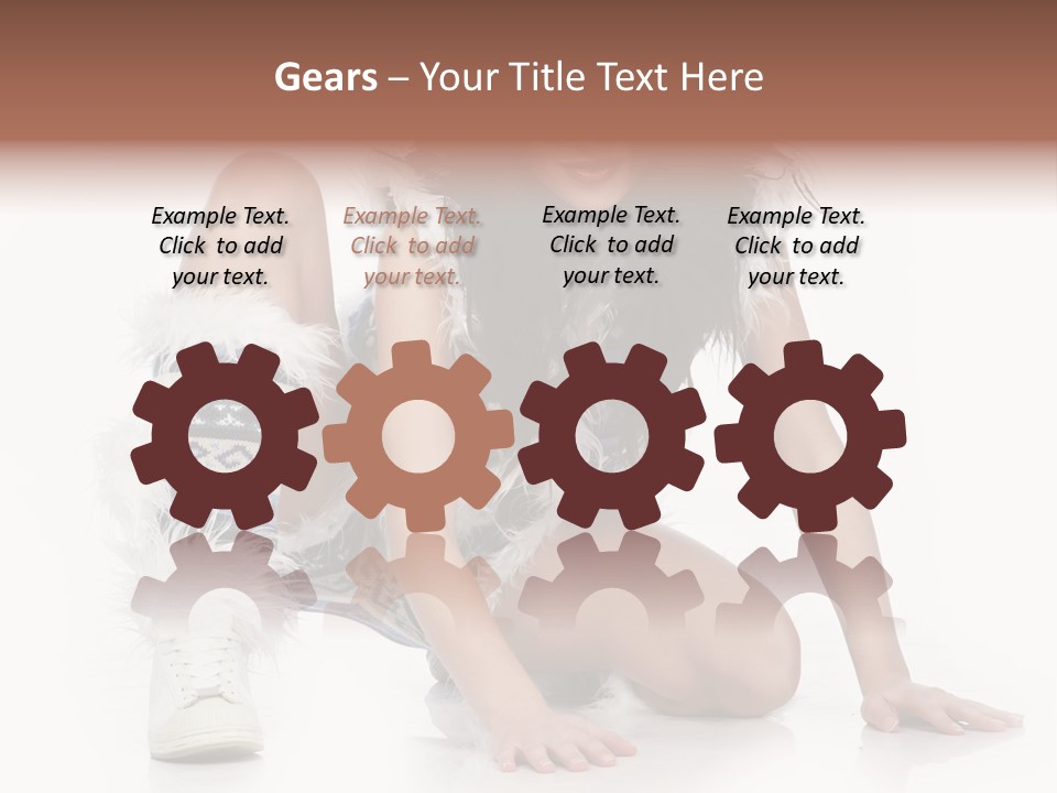 Snowflake Young Cold PowerPoint Template