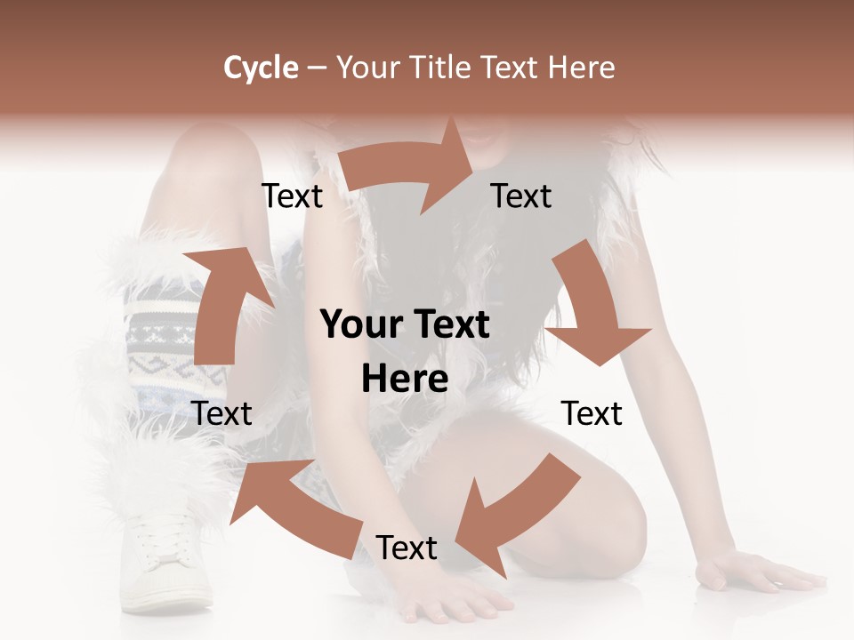 Snowflake Young Cold PowerPoint Template