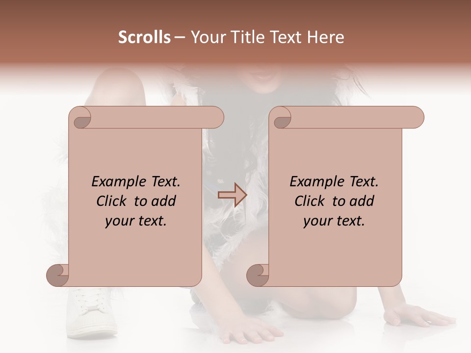 Snowflake Young Cold PowerPoint Template