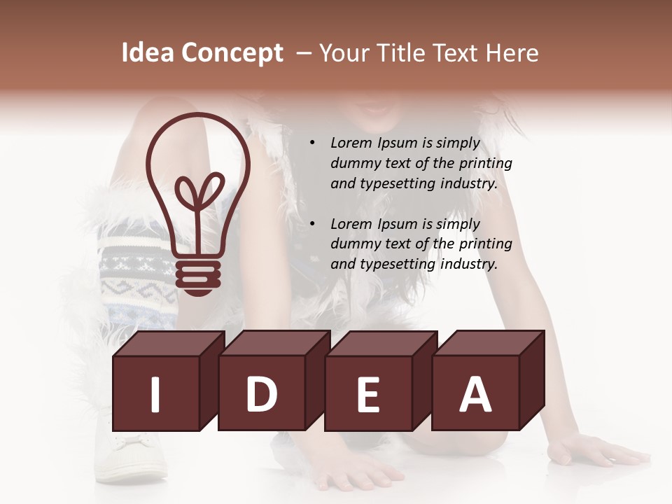 Snowflake Young Cold PowerPoint Template