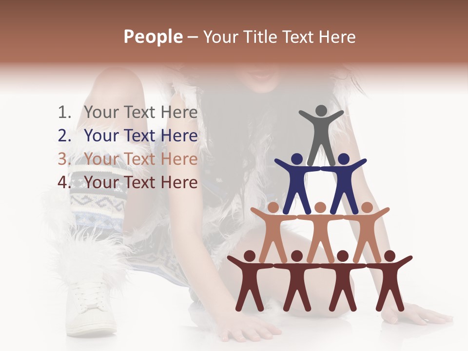 Snowflake Young Cold PowerPoint Template