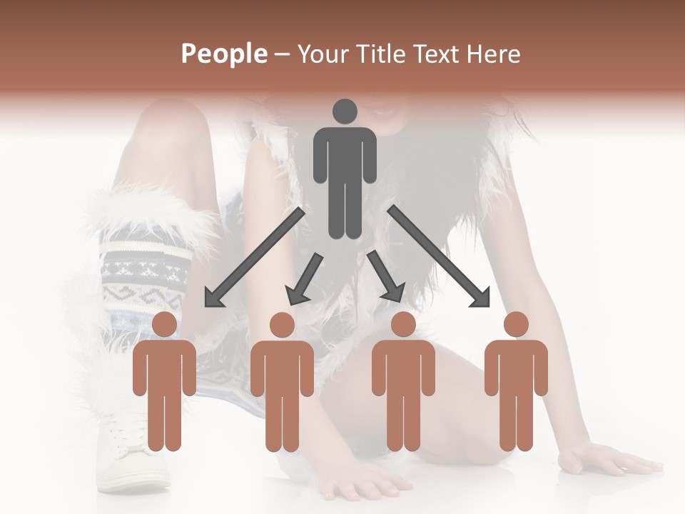 Snowflake Young Cold PowerPoint Template