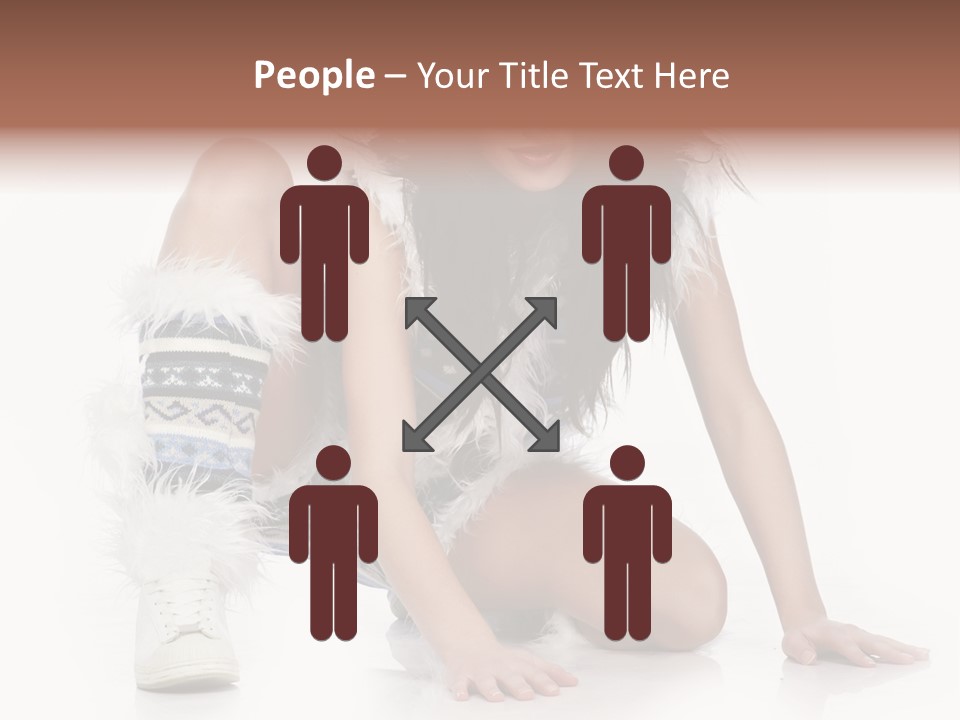 Snowflake Young Cold PowerPoint Template