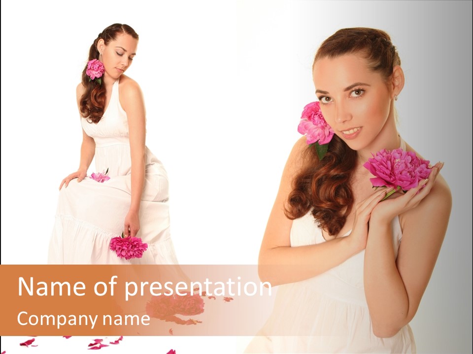 Bright Girl Female PowerPoint Template