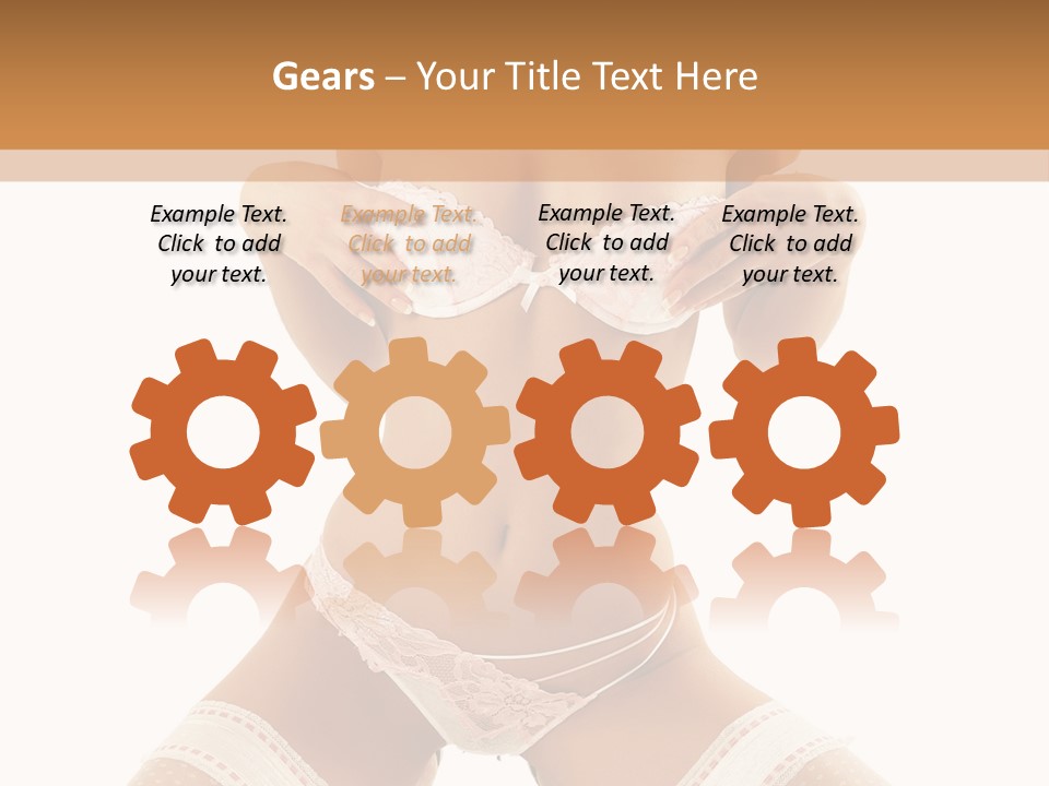 Body Pose White PowerPoint Template