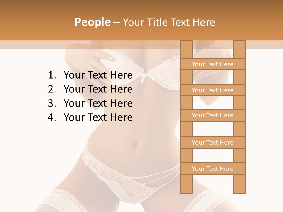 Body Pose White PowerPoint Template